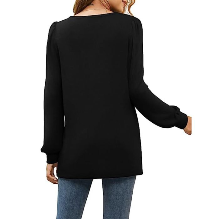 Long Sleeve Shirts Womens Tunic Sweatshirts - Image 2