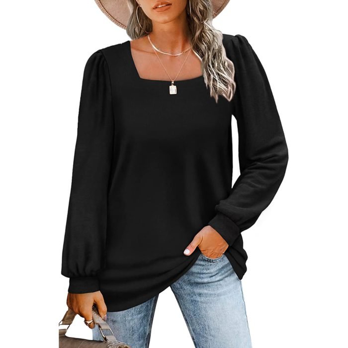 Long Sleeve Shirts Womens Tunic Sweatshirts